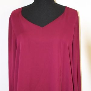 Burgundy Long Sleeve Shirt